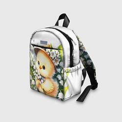 Детский рюкзак Мультяшный цыпленок с цветами ландыша, цвет: 3D-принт — фото 2