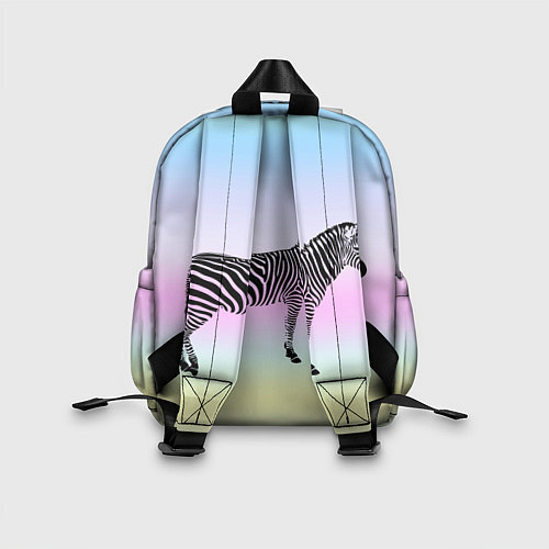 Детский рюкзак Зебра по радужном фоне / 3D-принт – фото 2