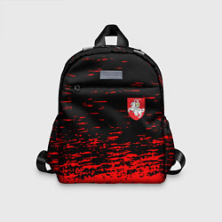 Детский рюкзак Герб Белоруссии краски красные