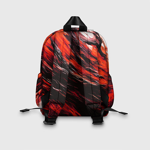 Детский рюкзак Чёрная и красная буря / 3D-принт – фото 2