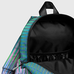 Детский рюкзак Голографический эффект светлых тонов полос, цвет: 3D-принт — фото 2