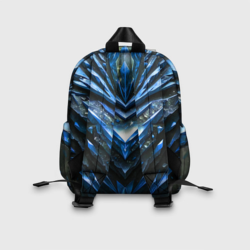 Детский рюкзак Синие драгоценные кристаллы / 3D-принт – фото 2