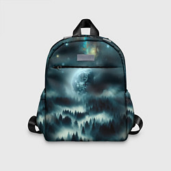 Детский рюкзак Луна и туман в лесу, цвет: 3D-принт