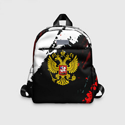 Детский рюкзак Россия герб текстура краски