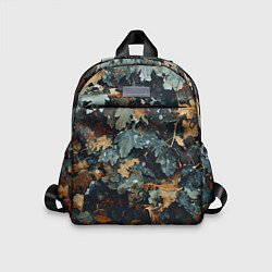 Детский рюкзак Реалистичный камуфляж из сухих листьев, цвет: 3D-принт