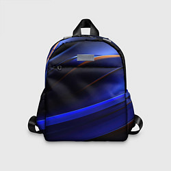 Детский рюкзак Синее свечение на абстрактном фоне, цвет: 3D-принт
