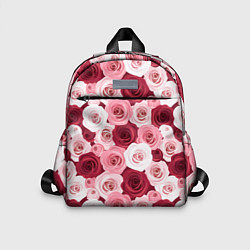Детский рюкзак Красные и розовые розы, цвет: 3D-принт