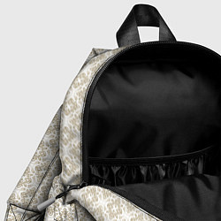 Детский рюкзак Паттерн узоры светлый бежевый, цвет: 3D-принт — фото 2