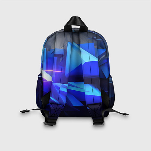 Детский рюкзак Black blue background abstract / 3D-принт – фото 2