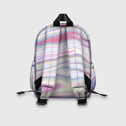 Детский рюкзак Мрамор узор розово-голубой / 3D-принт – фото 2
