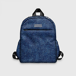 Детский рюкзак Текстура тёмно-синий мелкие квадраты, цвет: 3D-принт