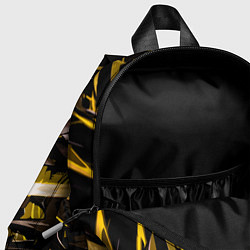 Детский рюкзак Жёлтый камень на чёрном фоне, цвет: 3D-принт — фото 2