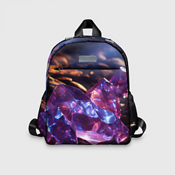 Детский рюкзак Фиолетовые комические камни, цвет: 3D-принт