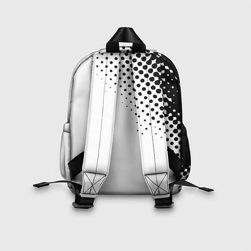 Детский рюкзак Juventus sport black geometry / 3D-принт – фото 2