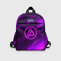 Детский рюкзак Linkin park neon stripes logo, цвет: 3D-принт