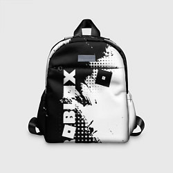 Детский рюкзак Роблокс - черно-белая абстракция, цвет: 3D-принт