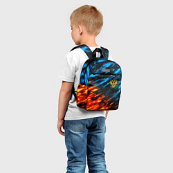 Детский рюкзак Герб России огненный стиль, цвет: 3D-принт — фото 2