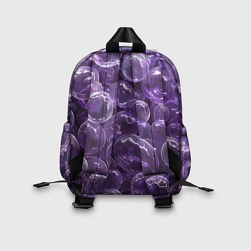 Детский рюкзак Фиолетовые пузыри / 3D-принт – фото 2