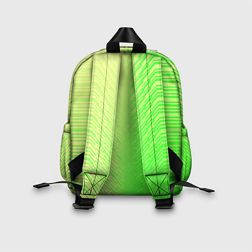 Детский рюкзак Зелёные градиентные линии / 3D-принт – фото 2