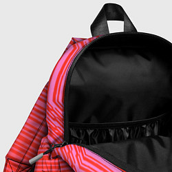 Детский рюкзак Красные градиентные линии, цвет: 3D-принт — фото 2