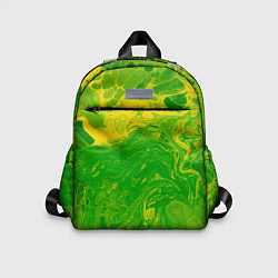 Детский рюкзак Зеленые подтеки, цвет: 3D-принт