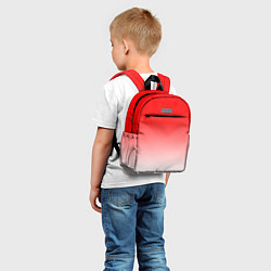 Детский рюкзак Красно белый градиент, цвет: 3D-принт — фото 2