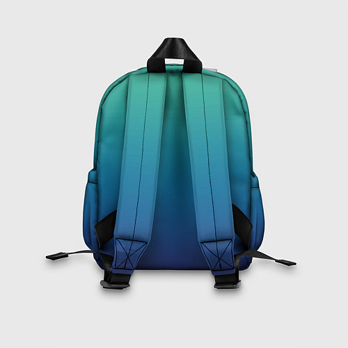 Детский рюкзак Градиент зелёно-фиолетовый / 3D-принт – фото 2