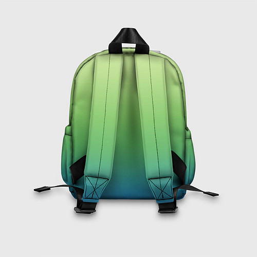 Детский рюкзак Градиент зелёно-голубой / 3D-принт – фото 2