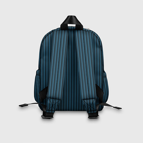 Детский рюкзак Тёмно-бирюзовый в полоску / 3D-принт – фото 2