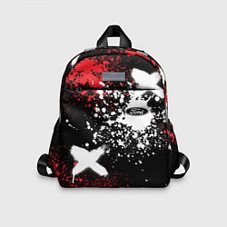 Детский рюкзак Форд на фоне граффити и брызг красок, цвет: 3D-принт