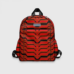Детский рюкзак Техно броня красная, цвет: 3D-принт
