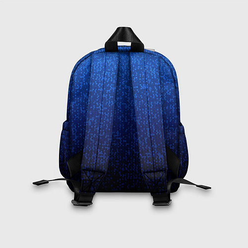 Детский рюкзак Градиент мелкая мозаика сине-чёрный / 3D-принт – фото 2