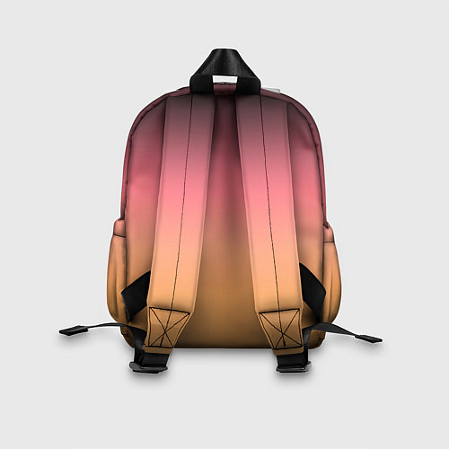 Детский рюкзак Градиент затемнённый розово-жёлтый / 3D-принт – фото 2