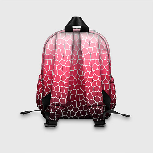 Детский рюкзак Крупная мозаика розовый градиент / 3D-принт – фото 2