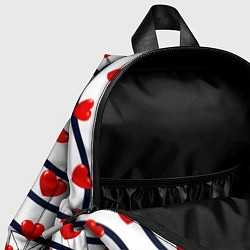 Детский рюкзак Сердца на линиях, цвет: 3D-принт — фото 2