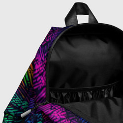Детский рюкзак Мистический неоновый паттерн, цвет: 3D-принт — фото 2
