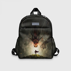 Детский рюкзак Дракон и главный герой dragons dogma