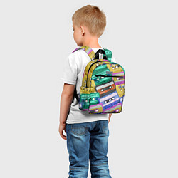 Детский рюкзак Аудио кассеты разноцветные, цвет: 3D-принт — фото 2