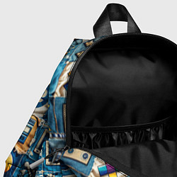 Детский рюкзак Пэчворк деним из девяностых, цвет: 3D-принт — фото 2