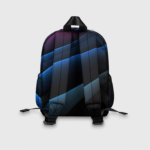 Детский рюкзак Синий стильный абстрактный геометрический стиль на / 3D-принт – фото 2