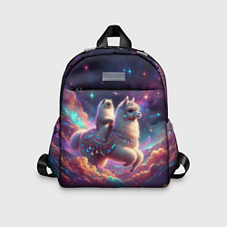 Детский рюкзак Космос и кот едет верхом на альпаке