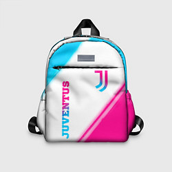 Детский рюкзак Juventus neon gradient style вертикально, цвет: 3D-принт