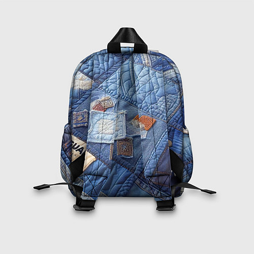 Детский рюкзак Vanguard jeans patchwork - ai art / 3D-принт – фото 2