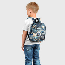 Детский рюкзак Пэчворк с авиацией, цвет: 3D-принт — фото 2