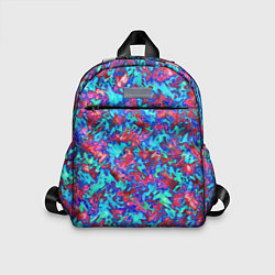 Детский рюкзак Красно-голубая абстракция, цвет: 3D-принт