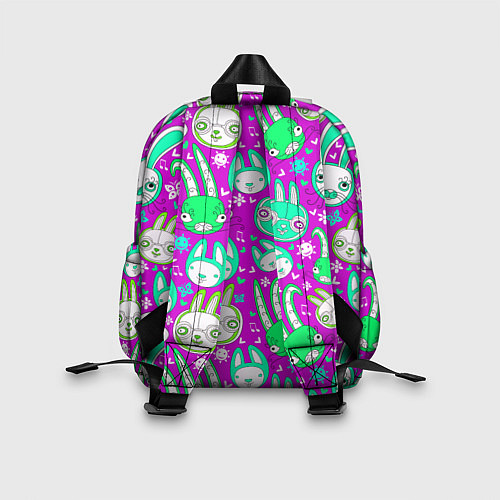 Детский рюкзак Разноцветные зайцы / 3D-принт – фото 2