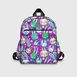 Детский рюкзак Разноцветные зайцы, цвет: 3D-принт