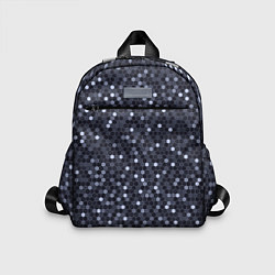 Детский рюкзак Соты металлический синий, цвет: 3D-принт