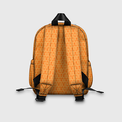 Детский рюкзак Жёлтый паттерн маленькие треугольники / 3D-принт – фото 2