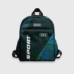 Детский рюкзак Audi sport glitch blue, цвет: 3D-принт